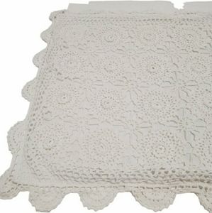 Boho crotchet scalloped edge pillow case